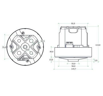 Мотор пылесоса Philips FC8736 FC8738 FC8740