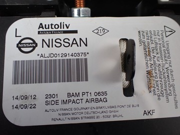 фото thumb №8, Подушка безпеки подушка сидіння лівий перед nissan bampt10635 24168-jd000 європа