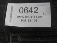 фото thumb №7, Лампа перед левая bmw x3 g01 x4 g02 9491681-06
