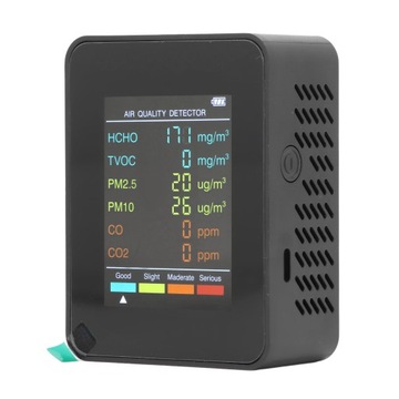 МОНИТОР КАЧЕСТВА ВОЗДУХА ДЕТЕКТОР УГЛЕОКСИДА CO2 TVOC HCHO PM2,5 PM10