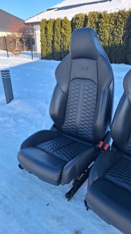 фото thumb №14, Сидіння recaro audi rs4 b9 s4 a4 rs5 8w s5 a5 sportback шкіра масаж ковші