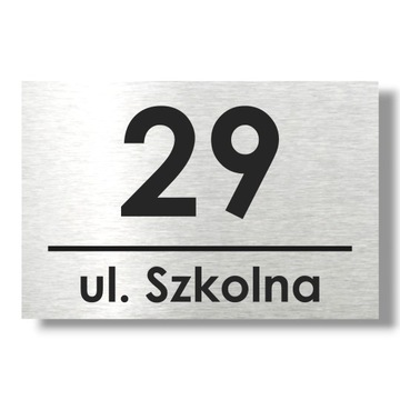 АДРЕСНАЯ ТАБЛИЧКА С НОМЕРОМ ДОМА ПРОЧНАЯ И ЭЛЕГАНТНАЯ 30Х20см DIBOND UV PRINT