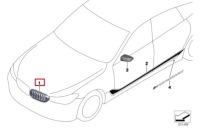 Bmw 6 gt g32 m передняя левая решётка бампера 51712445003 2445003 oem Киев, фото thumb