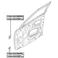 фото thumb №2, Петля передніх двері нижній лівий febest 1299-hdcrefll