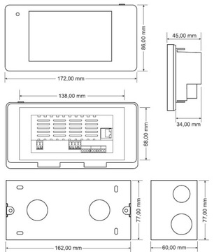 P2 AUDIO RADIO INTERNETOWE PODTYNKOWE Z BT + GŁOŚNIKI 2X 40W