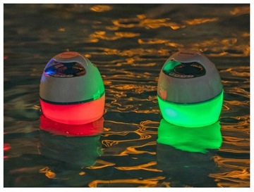 Głoścnik LED Pływający MUSIC WAVE z Bluetooth Światło LED Do Basenu IP67