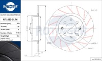 Тормозные диски rotinger rt 1680-gl t6 + тормозные колодки rt 1pd19650 Цена, фото thumb