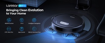 Робот-пылесос Laresar со шваброй, автоматический пылесос 4500Па, Evol 3