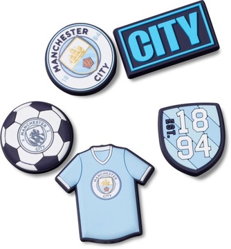 Булавки Jibbitz Charms украшения для обуви Crocs Manchester City, 5 шт.