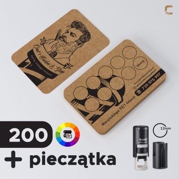 200 шт. - Карта постоянного клиента KRAFT PROJEKT + ПЕЧАТЬ