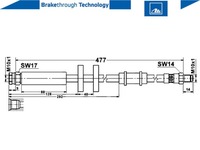 фото thumb №14, Ate 24.5112-0477.3 шланг гальмівний гнучкий