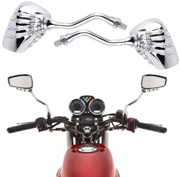 LUSTERKA CHROM DO SKUTERA MOTOCYKLA RĘKA SZKIELETU