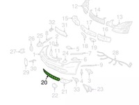 фото thumb №11, Mercedes benz cls c219 бампер передній нижній середній решітка радіатора a2198851923