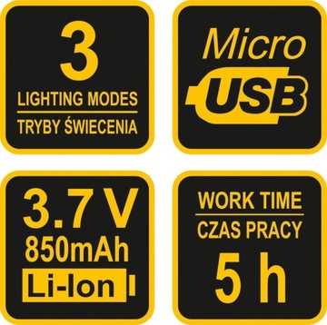 НАГАРНЫЙ ФОНАР XPE CREE 3W+4 SMD СВЕТОДИОДНЫЙ АККУМУЛЯТОР. 88677 Ворел