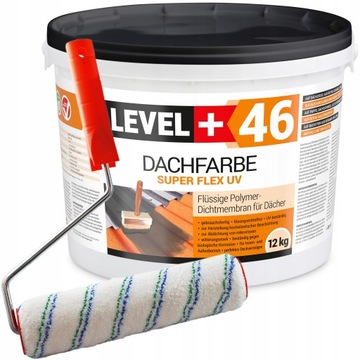 Farba Dachowa Ceglasty 12kg Wałek Malarski 25cm