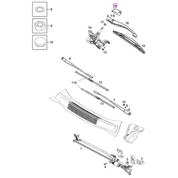 фото thumb №3, Защита подлокотник дворники opel ascona combo vectra c 9114680 оригинал зад