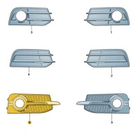 Купить Решётка бампера перед правая audi a1 оригинал aso, фото thumb
