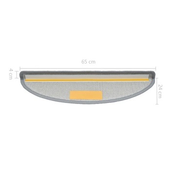 vidaXL Заглушки для лестниц 15 шт. 65 x 24 x 4 см Светло-серые