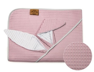 Floo Swaddle Оболочный кролик вафель темно -розовый