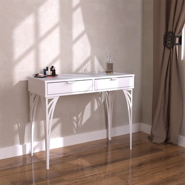 Туалетный столик Deco Loft с 2 ящиками, белый, белый