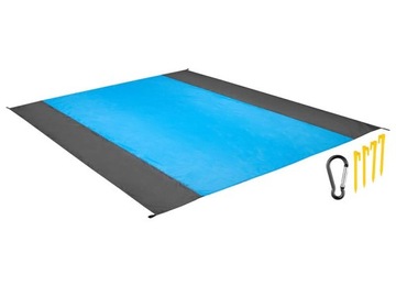 MATA PLAŻOWA PIKNIKOWA DUŻA WODOODPORNA Z IZOLACJĄ PODŁOŻA 200x210cm