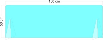 Pleksa osłona na ladę 120x50 pleksi 4mm