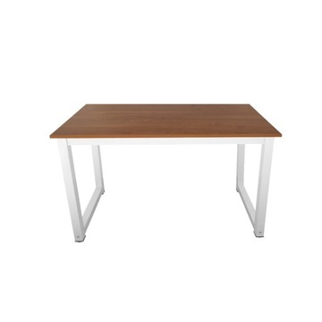 МЕТАЛЛИЧЕСКИЙ СТОЛ, БЕЛО-КОРИЧНЕВЫЕ НОЖКИ LOFT 60X120CM