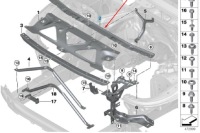 фото thumb №10, Bmw 7 g11 верхний задний кронштейн радиатора 51647357205 7357205 оригинальный