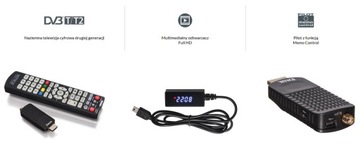Декодер ТВ-тюнер для наземного телевидения DVB T2 H.265 HEVEC MINI LED