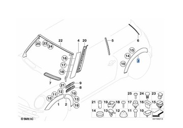 фото thumb №12, Mini r50 r52 r53 планка накладка крыльев зад оригинальный номер l
