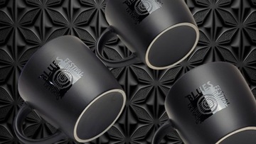 Кружки BINGO BLACK с черным ЛОГОТИПОМ и надписью