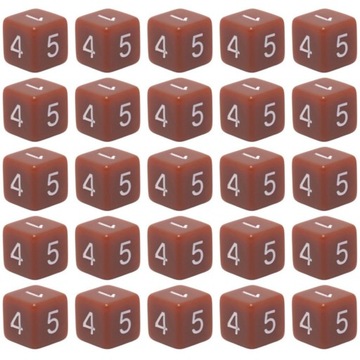 НАБОР ИЗ 25 ШЕСТИГРАННЫХ КОРИЧНЕВЫХ КУБИКОВ D6 ДЛЯ РПГ, 1,6 СМ