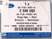 фото thumb №11, Петля капот крышки двигателя левый ford edge 2016-