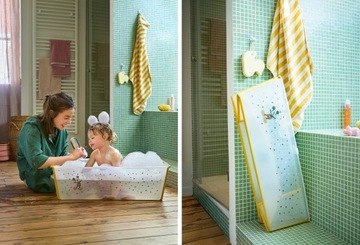 STOKKE FLEXI BATH X-Large Прозрачный синий набор со вкладышем для новорожденных