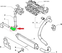 фото thumb №7, Труба wąż интеркулер alfa romeo mito 1.4 turbo