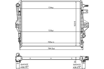 фото thumb №12, Радиаторов двигателя nissens 65297 7p0121253a