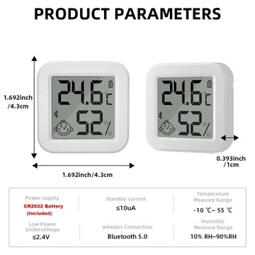 Czujnik temperatury, wilgotności Tuya THB1 łączność z bluetooth