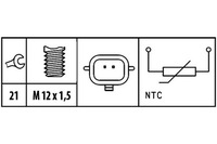 фото thumb №1, Hella 6pt 009 309-471 датчик, температура жидкость охлаждающий