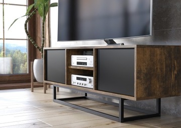 LOFT INDUSTRIAL TV RTV ШКАФ СТОЛИК ЧЕРНЫЙ LFT001
