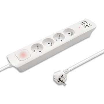 Удлинитель антипомпажный 4gn 2xUSB 1,8м