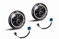 фото thumb №12, Jeep wrangler jl 2018+ лампы передние светодиодные 7'' halo eyes