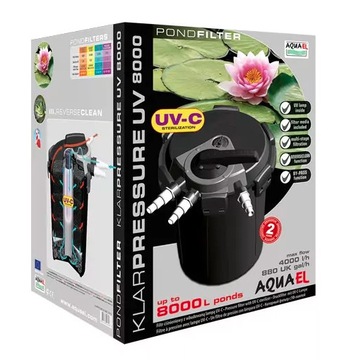 Фильтр Aquael KlarPressure UV 8000 с УФ-лампой для пруда