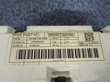 фото thumb №8, Спідометр  прилади 9666330580 citroen c5 iii 2.0 hdi
