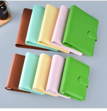 Macaron Color A5 A6 6-кольцевая папка-переплет из искусственной кожи с вкладышами из кожи для ноутбука