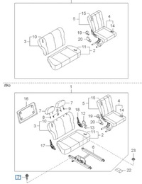 фото thumb №8, Болт рейки сидіння задня kia pregio оригінальний номер 0k5525705x