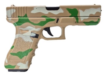 GLOCK 17 Replika ASG Pistolet na KULKI wersja wojskowa 6mm+ Granat + Tarcze