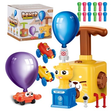 SAMOCHÓD AERODYNAMICZNY WYRZUTNIA + POMPKA BALONY