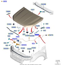 фото thumb №1, Підйомник газовий капот правий ford ranger mk5 2015-