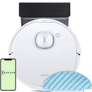 Самоочищающийся робот Ecovacs DEEBOT N8+, лазер dToF, голосовой помощник, карты