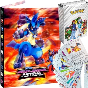 АЛЬБОМ КАРТ POKEMON НА 120 КАРТ + СЕРЕБРЯНЫЕ КАРТЫ 55 ШТУК МЕГА НАБОР